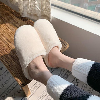 Hairy Slippers Female Korean Style Home Interior Fashion