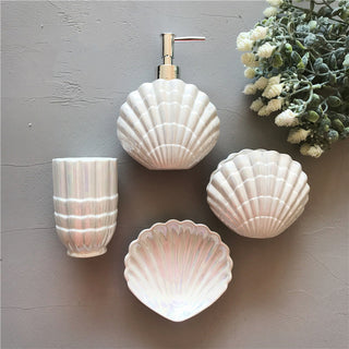 Family Bathroom Pearlescent Shell Wash Set