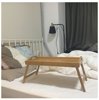 Notebook Table Bed Table Tray Portable Dinner Plate Solid Wood