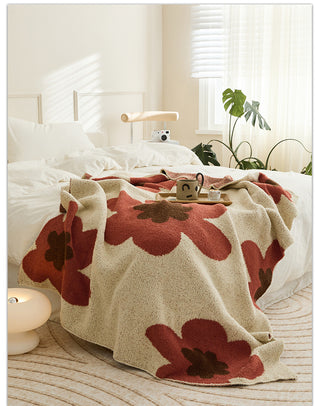 Class A Knitted Velvet Blanket Single Leisure SUNFLOWER Nap Blanket