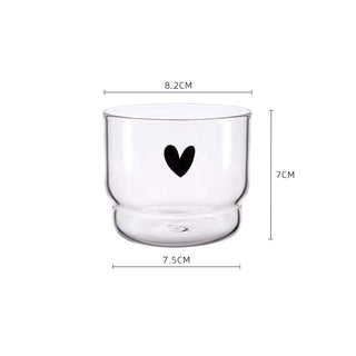 Glass Milk Cup Stackable Transparent Cup Breakfast