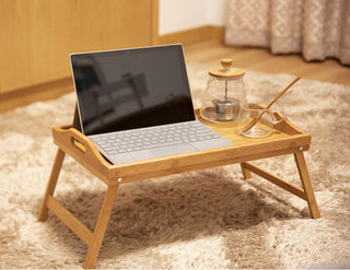 Notebook Table Bed Table Tray Portable Dinner Plate Solid Wood